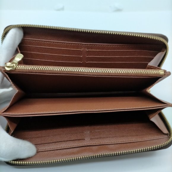 100% Authentic Louis Vuitton Zippy Wallet Browns Monogram - Picture 5 of 10